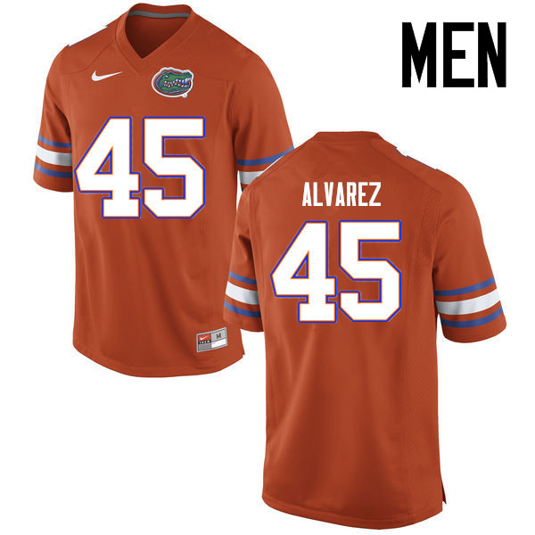 Men Florida Gators #45 Carlos Alvarez College Football Jerseys Sale-Orange - Click Image to Close